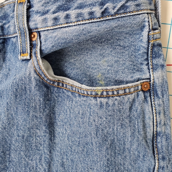 Levi's 501 Button Fly Straight Jeans 34x32 Men's Red Tab Denim Vintage Stained - Picture 8 of 16